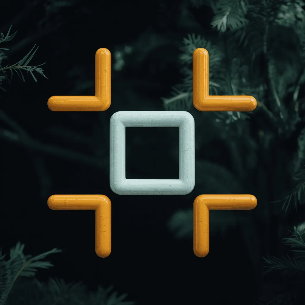 2025 CallGrid campaign image: the bracket mark rendered in 3D on black